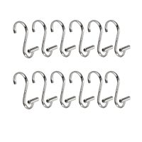 12Pcs T-Bar Metal Shower Curtain Hooks, Rust Resistant Shower Hooks Rings for Kids Bathroom, Guest Bathroom, Bathroom