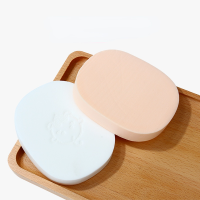 2pcs Soft Thick Face Clean Sponge Wood Fiber Face Wash Clean Sponge Beauty Makeup Accessory Cleansing Puff