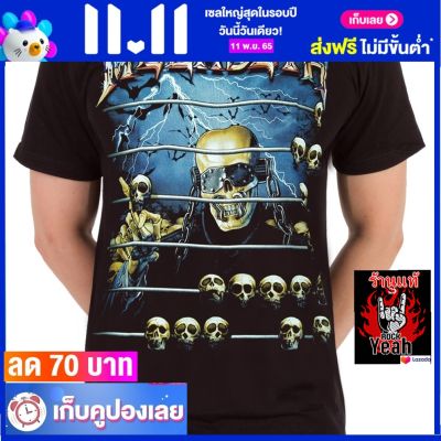 เสื้อวง MEGADETH เสื้อร็อค เสื้อทัวร์ เมกาเดธ ไซส์ยุโรป RDM1029