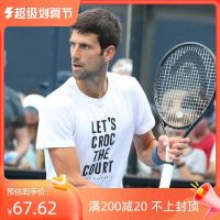 Djokovic เล็กๆน้อยๆไปที่ศาลกับเสื้อยืดเทนนิสเสื้อผ้าแขนสั้นในช่วงฤดูร้อน