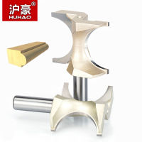 [HOT 2023] HUHAO 1Pc 1/2นิ้ว Shank ครึ่งรอบ2ร่องฟันของดอกกัดเอ็นมิล Router Bits สำหรับไม้ไม่มีตลับลูกปืนเครื่องมืองานไม้เครื่องตัดมิลลิ่ง