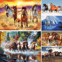 Animal Horse DIY Cross Stitch 11CT Embroidery Kits Craft Needlework Set Printed Canvas Cotton Thread Home Decoration Living Room