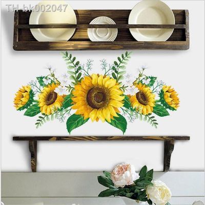 ✣▪☾ Free Shipping Removable Sunflower Wall Sticker Kitchen Waterproof Decals For Kids Room Living Room Bedroom Home Decoration