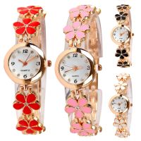 2023 Luxury Rhinestone Flower Bracelet Stainless Steel Watch Fashion Small Watche Women band Dress Female Clock relogio feminino 【BYUE】