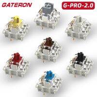 Gateron สวิตซ์สีขาวเหลืองเงิน Pro 2.0 V2สวิตช์3Pin RGB เชิงเส้นสัมผัสสีแดงน้ำตาลสลับได้สำหรับคีย์บอร์ดแบบกลไกที่เปลี่ยนได้