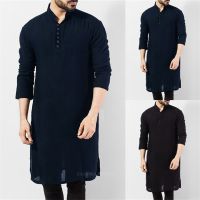 【CW】 Clothing for Muslim Fashion Man Robes Sleeve Arabic Mens Shirt Jubba Thobe