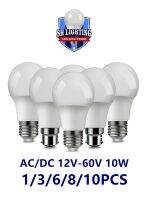 [HOT QQZIWWUJJWG 104] 1-10ชิ้น/ล็อต Dc/ac 12 V-60V หลอดไฟ LED E27 B22 10W Bombilla สำหรับหลอดไฟ Led พลังงานแสงอาทิตย์12โวลต์แรงดันต่ำโคมไฟ