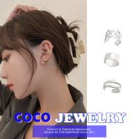 COCOJEWELRY ที่หนีบหูแบบเกาหลีใต้สำหรับผู้หญิง,ใหม่ปี2021ต่างหูแบบหนีบกระดูกหูสำหรับผู้หญิง