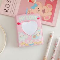 Korean Ins Girls Cartoon Kpop Products 3-Inch 40 Pockets Square Photo Album Hollow Heart Album Collect Book Photocard Holder