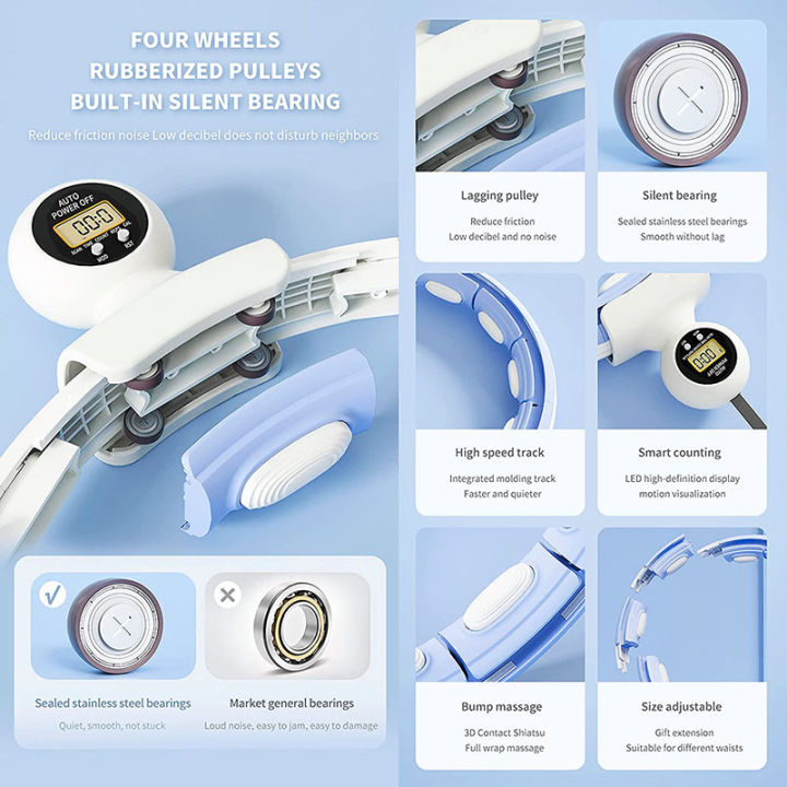 ห่วง-hoola-อัจฉริยะสำหรับ-nsbk53eemmt-ที่มีน้ำหนักสามารถถอดออกได้พร้อมการออกกำลังกายผู้ใหญ่นวดลูกบอลปั่นอัตโนมัติ360องศาสำหรับการลดน้ำหนัก