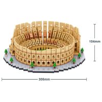 5594ชิ้นสถาปัตยกรรมโลกอาคารบล็อกอิตาลีโคลอสเซียม3D รุ่น DIY มินิเพชรอิฐบล็อกของเล่นสำหรับเด็กของขวัญคริสต์มาส