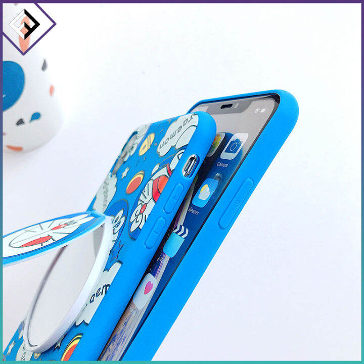 vivo-y01-y01a-y02เซลล์-y02s-เคสโทรศัพท์สำหรับ-vivo-y02-y02s-y01-y01a-ดีไซน์ใหม่โดราเอม่อนฝาหลังซิลิโคนเคสโทรศัพท์ตุ๊กตาโดราเอม่อนขาตั้งพร้อมสายคล้องสายคล้อง