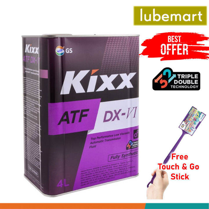 GS KIXX ATF DX-VI (4 Liters) Fully Synthetic Dexron 6 ATF Oil FOC Touch ...