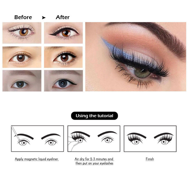 mb-5-magnetic-eyelashes-magnetic-soft-nature-reusable-mink-lashes-with-applicatorclip-3d-ขนตาปลอม-magnetique-faux-cils