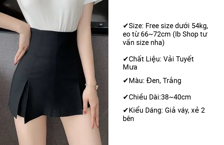 CV1928 : Chân váy denim chữ A eo cao, xẻ bên - yishop.com.vn