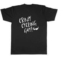 เสื้อยืดผู้ชายแขนสั้นแบบกำหนดเองมาใหม่สำหรับผู้ชาย Crazy Cycling Guys