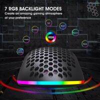 [*New!]Hxsj T66 Rgb 2.4G เมาส์เกมมิ่งไร้สาย Rgb สามารถปรับได้สําหรับเดสก์ท็อปแล็ปท็อปสีขาว