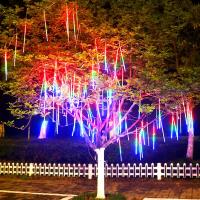 Solar LED Meteor Shower Lights Outdoor Garden Waterproof Fairy Light Street Garland Christmas Tree Wedding Decoration Navidad