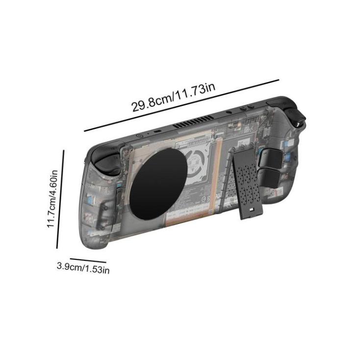 transparent-back-plate-for-deck-diy-clear-edition-replacement-shell-case-set-for-deck-game-accessories-for-adults-teens-friendly