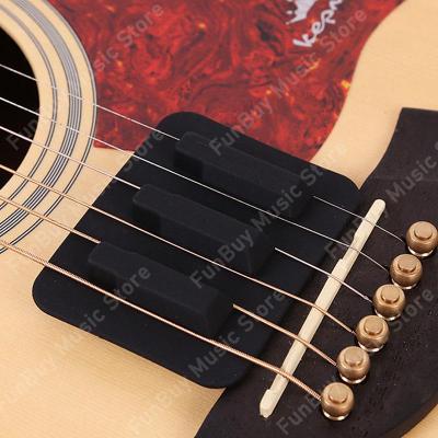 ‘【；】 10Pcs Acoustic Classical Guitar Practice Mute Silencer Pad Silencer Pad Black Ruer Guitar Accessories