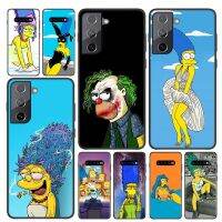 [ขายร้อน]NIQUXIสีดำนุ่มน่ารัก Marge Simpsons สำหรับ Samsung Galaxy S22 S21 S20 FE S10 S10e Lite S9 Plus Pro Coque