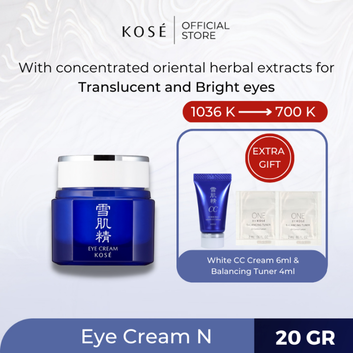 KOSÉ Sekkisei Eye Cream N + FREE White CC Cream 6ml & Balancing Tuner 2