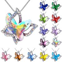 Star Necklace for Women Crystal Jewelry Gifts Birthstone With Premium For Women Crystal Necklace Necklaces Pendants