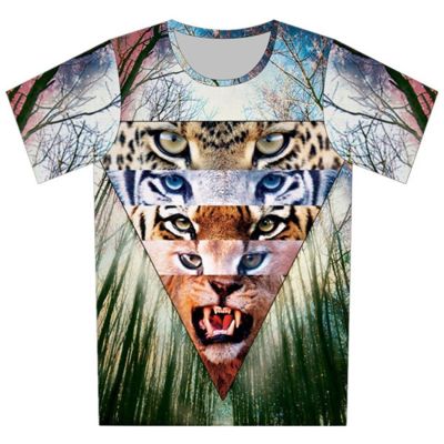 Joyonly Boys Girl Harajuku Style T shirts Animal Eye Space Forest Printed 3D T-shirts 2018 Summer Children Cool Funny Tees Tops