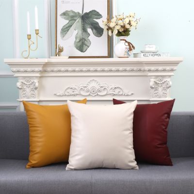 hot！【DT】✵▬﹉  Shipping 45X45/60x60cm Artificial Leather Cushion Cover Sofa Bed Covers Room Decoration