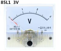 แผงแรงดันไฟฟ้าโวลต์มิเตอร์แบบอนาล็อก Ac 3V 85l1-v 1ชิ้นขนาด64*56มม.