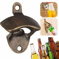 1 Pack Bottle Opener Wall Mounted Rustic Beer Opener Set Vintage Look with Mounting Screws for Kitchen Cafe Bars