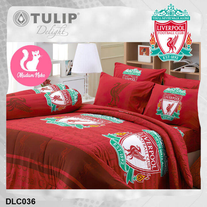 ครบเซ็ต-tulip-delight-ผ้าปูที่นอน-ผ้านวม-ลิเวอร์พูล-liverpool-dlc036-เลือกขนาดเตียง-3-5ฟุต-5ฟุต-6ฟุต-ทิวลิปดีไลท์-เครื่องนอน-ชุดผ้าปู-ผ้าปูเตียง-ผ้าห่ม