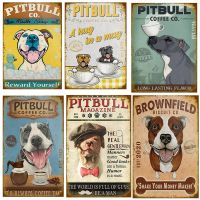 Metal Tin Signs Pitbull Dog Co.bath Soap Poster Laundry Bathroom Living Room Dog Lover Decoration Home Wall Art Decor 8X12 Inch