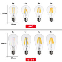 10ชิ้นล็อต E27 E14ย้อนยุค LED เอดิสันหลอดไฟ AC220V LED เส้นใยหลอดไฟโคมไฟสำหรับบ้าน G45 A60 ST64 G80วินเทจหลอดแก้วเทียนไฟ