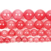 Natural Stone Beads Pink Strawberry Agates Round loose Beads for Jewelry Making Diy Bracelets Needlework Beads 4/6/8/10/12MM