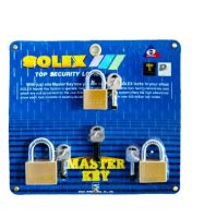 ชุดกุญแจ Solex คอสั้น ขนาด 40 มม. กุญแจอย่างดี ระบบล็อคลูกปืนมาสเตอร์คีย์ (MASTER KEY) ป้องกันกุญแจผี ทองเหลืองแท้ 3ตัว/ชุด