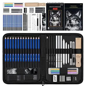 Caliart Drawing Supplies, Art Set Sketching Kit with 100 Sheets 3-Color  Sketch Book, Graphite Colored Charcoal Watercolor & Metallic Pencils, Gifts
