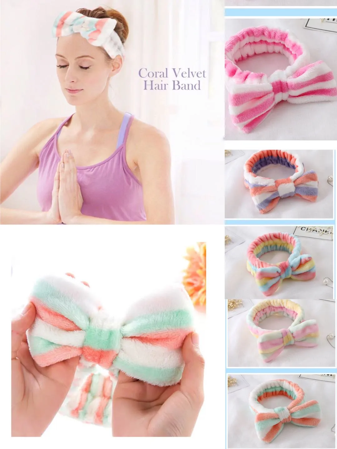 Korean bow hair band cute striped hair band turban wash face wash face girls girls random 1pc | Lazada PH Korean bow hair band cute striped hair band turban wash face wash face girls girls random 1pc | Lazada PH