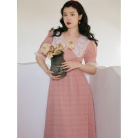 Spot parcel post Summer New Style French Chic Design Sense Niche R Pink Sweet Dress Sweet Salt Gentle Skirt