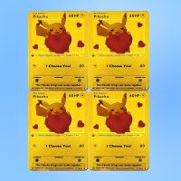 Pikachu Metal Cards Vmax Gold Collection Pokémon Card Game Child Birthday Valentines Day