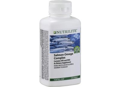 (เม็ดใหญ่ Made in USA) Amway NUTRILITE Salmon Omega Complex Fish Oil 120 เม็ด แอมเวย์ นิวทริไลท์ แซลมอน โอเมก้า น้ำมันปลา