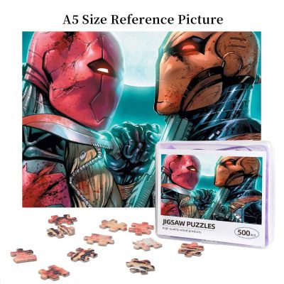 Red Hood Vs Deathstroke Wooden Jigsaw Puzzle 500 Pieces Educational Toy Painting Art Decor Decompression toys 500pcs