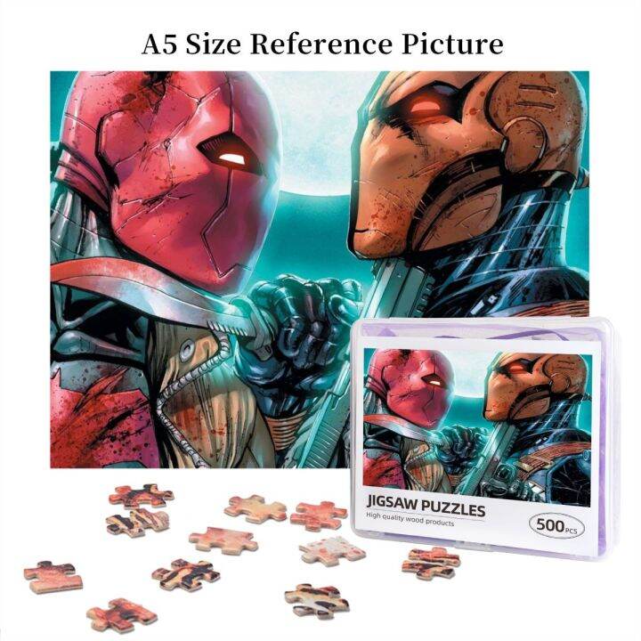 red-hood-vs-deathstroke-wooden-jigsaw-puzzle-500-pieces-educational-toy-painting-art-decor-decompression-toys-500pcs