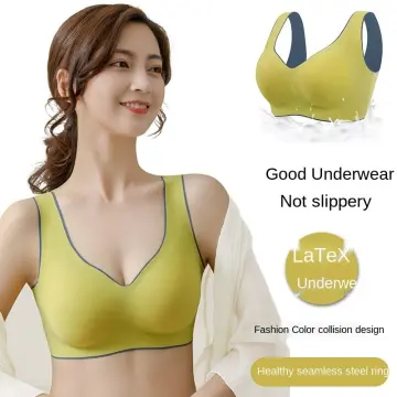 Thai Latex seamless no steel ring Underwear sports bra small chest