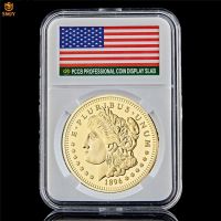 American Freedom Goddess E P LURIBUS UNUM USA Eagle Gold Metal Commemorative Coin Collection W/PCCB Holder