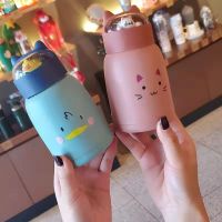 ₪◆ 340 ml Glass Cup Insulated Coffee Mug Tumbler Water Thermos Vacuum Flask Mini Water Bottle Portable Travel Mug Thermal Cup