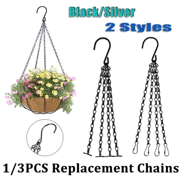 Hanging Chains for Plants Flower Pot Basket Chains Chain Hangers Hanging Planter Basket Hanging Flower Pots 50cm, 50cm Style 1