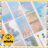 MTOTO (1 เล่ม) กระดาษโน้ต ลาย ภาพวาดสีน้ำมัน แบบฉีกทรงยาว ไม่มีกาว กระดาษโน้ต กระดาษจดข้อความ Notepad Memo