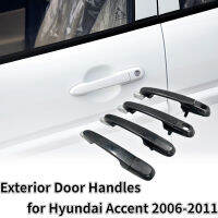 มือจับประตูด้านนอกสำหรับ Hyundai Accent 2006-2011 ABS จับ4ชิ้นอุปกรณ์เสริมในรถยนต์826501E000 826601E000 836501E000 836601E000