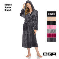 TSLA- [CQR] Womens Microfiber Hooded Mink Robe | Robe for Woman | Woman Nightwear (CQ-WPR520)